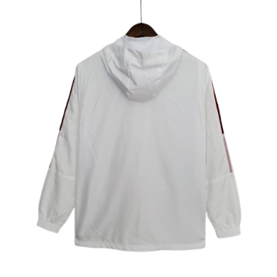 JAQUETA CORTA VENTO MANCHESTER UNITED BRANCO/VERMELHO - 2021/22