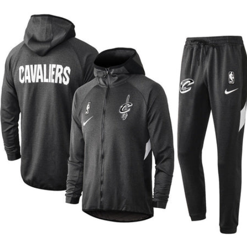 KIT JAQUETA COM CAPUZ + CALÇA MOLETOM NBA CLEVELAND CAVALIERS 2021/22