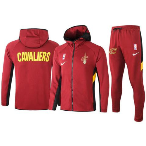 KIT JAQUETA COM CAPUZ + CALÇA MOLETOM NBA CLEVELAND CAVALIERS 2021/22