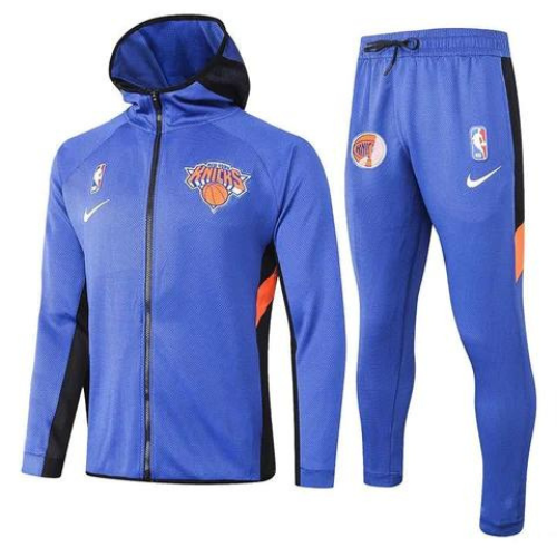 KIT JAQUETA COM CAPUZ + CALÇA MOLETOM ROUXA NBA NEW YORK KNICKS 2021/22