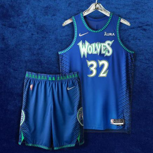 KIT NBA REGATA + SHORTS MINNESOTA TIMBERWOLVES CITY EDITION 2021/22