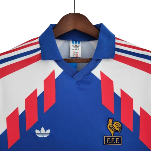 CAMISA MANGA LONGA RETRO FRANÇA 1988/89 - AZUL