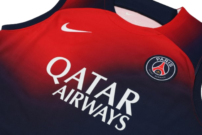 CONJUNTO TREINO PSG REGATA+SHORT - AZUL/VERMELHO 2022/23