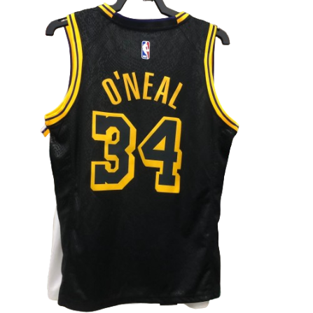 REGATA NBA LOS ANGELES LAKERS BLACK MAMBA SHAQUILLE O'NEAL PRETA