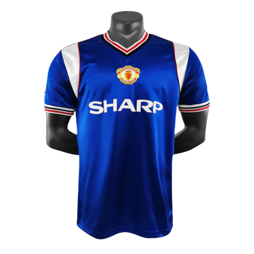 CAMISA MANCHESTER UNITED RETRÔ AZUL - 1985/86