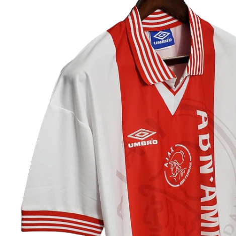 CAMISA AJAX RETRÔ 1995/1996 VERMELHA E BRANCA