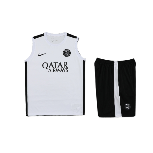 CONJUNTO TREINO PSG REGATA+SHORT - BRANCO 2023/24