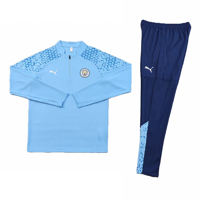 CONJUNTO TREINO MANCHESTER CITY JAQUETA+CALÇA - CELESTE 2021/22