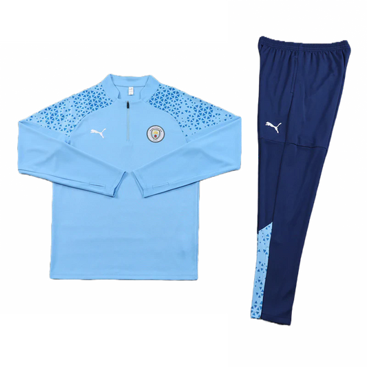 CONJUNTO TREINO MANCHESTER CITY JAQUETA+CALÇA - CELESTE 2021/22