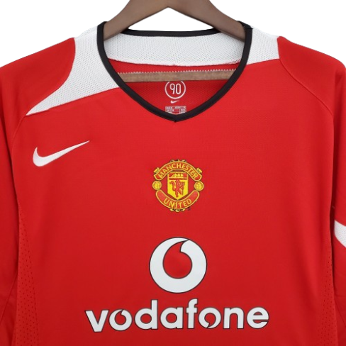 CAMISA MANGA LONGA MANCHESTER UNITED RETRO I VERMELHO - 2004/05