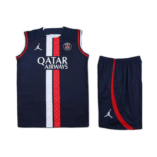 CONJUNTO TREINO PSG REGATA+SHORT - AZUL LV 2022/23