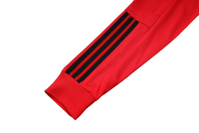 CONJUNTO TREINO FLAMENGO COM ZIP JAQUETA+CALÇA - VERMELHO 2023/24