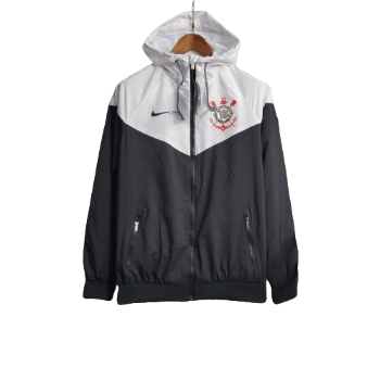 JAQUETA CORTA VENTO CORINTHIANS PRETO/BRANCO