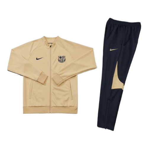 CONJUNTO TREINO BARCELONA JAQUETA+CALÇA - DOURADO 2023/24