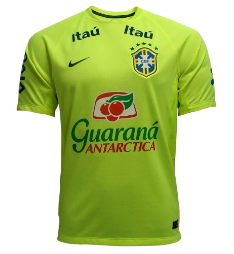 CAMISA DE TREINO SELEÇÃO BRASIL - VERDE FLUORESCENTE