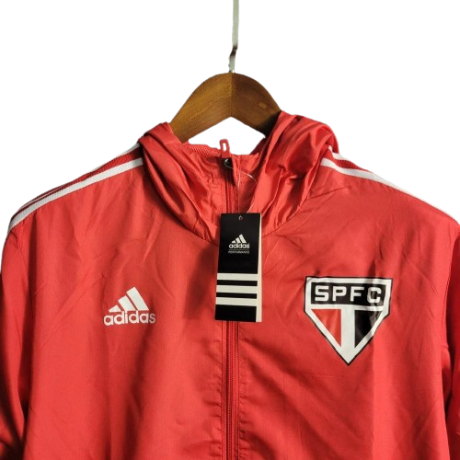 JAQUETA CORTA VENTO SÃO PAULO VERMELHA 2023/24