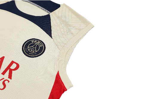 CONJUNTO TREINO PSG REGATA+SHORT - BEGE/AZUL 2023/24