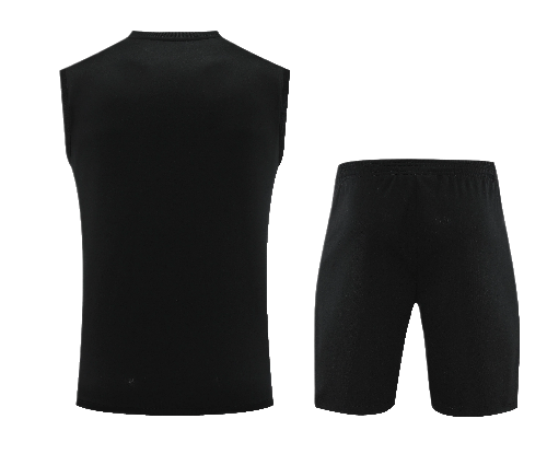 CONJUNTO TREINO PSG REGATA+SHORT - PRETO/BRANCO 2023/24