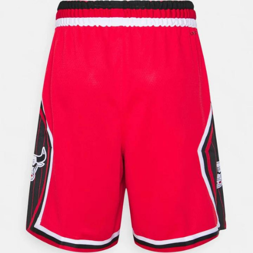 SHORTS NBA CHICAGO BULLS PRETO E VERMELHO 2021/22