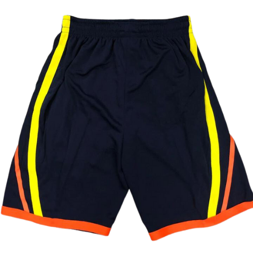 SHORTS NBA PRETO-AMARELO-LARANJA WARRIORS 2021/22