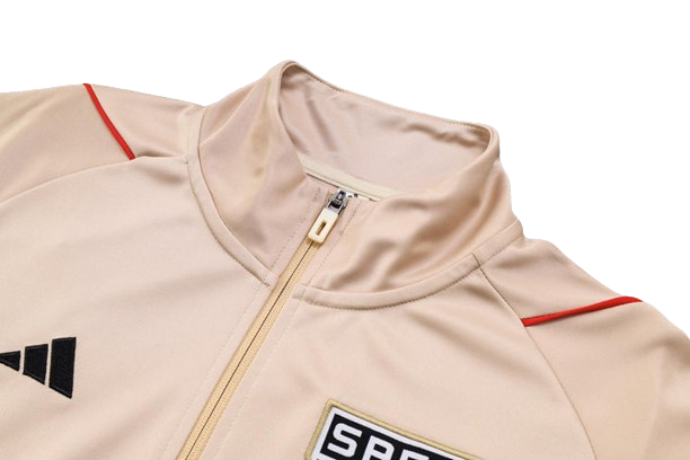 CONJUNTO TREINO SÃO PAULO JAQUETA+CALÇA - BEGE 2023/24
