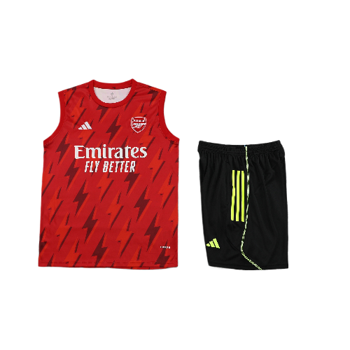 CONJUNTO TREINO ARSENAL REGATA+SHORT - VERMELHO 2022/23
