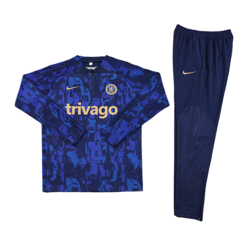 CONJUNTO TREINO CHELSEA JAQUETA+CALÇA - AZUL DEGRADÉ 2023/24