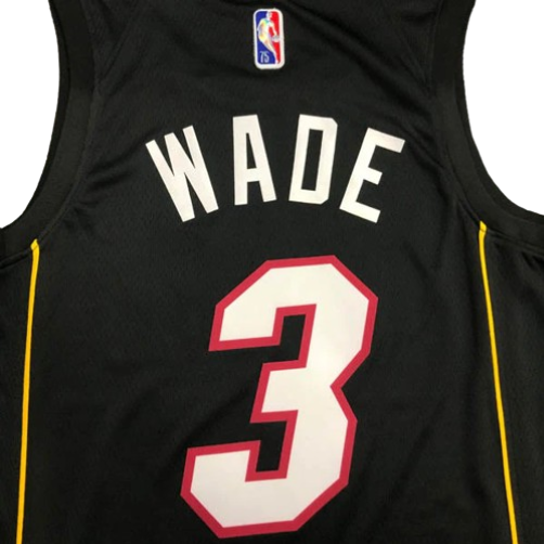 REGATA NBA MIAMI HEAT CITY EDIÇÃO 75 ANOS DWAYNE WADE PRETA