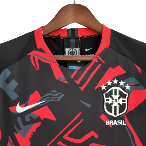 CAMISA SELEÇÃO BRASIL 2022  - VERMELHA E PRETA - TREINO