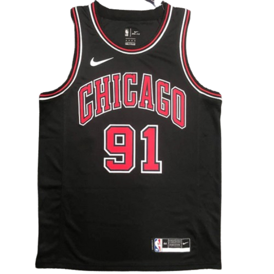 REGATA NBA CHICAGO BULLS DENNIS RODMAN PRETA