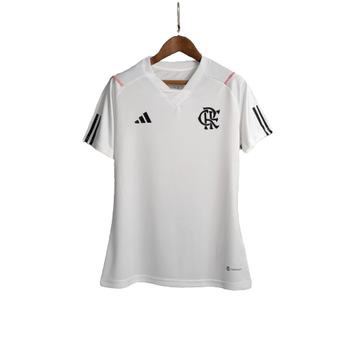 CAMISA FEMININA FLAMENGO TREINO BRANCA - 2023/24