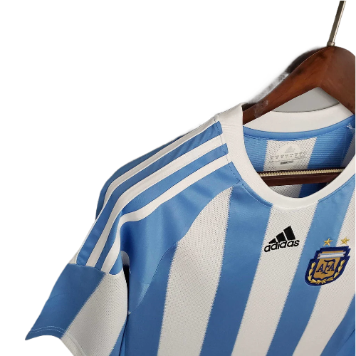 CAMISA ARGENTINA RETRÔ 2010 AZUL E BRANCA