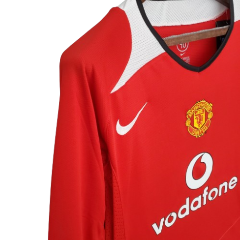 CAMISA MANGA LONGA MANCHESTER UNITED RETRO I VERMELHO - 2004/05