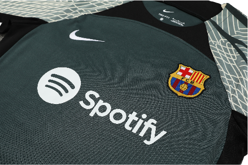CONJUNTO TREINO BARCELONA CAMISA+SHORT - VERDE MILITAR 2023/24