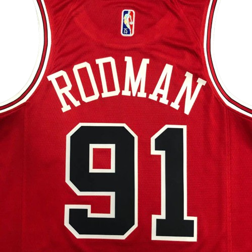 REGATA NBA CHICAGO BULLS ICON EDIÇÃO 75 ANOS DENNIS RODMAN VERMELHA