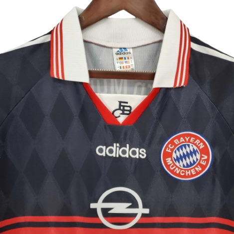 CAMISA BAYERN RETRÔ 1997/1999 PRETA E VERMELHA - ADIDAS