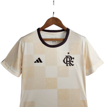 CAMISA FEMININA FLAMENGO PRÉ JOGO BEGE - 2024/25