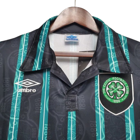 CAMISA CELTIC RETRÔ 1992/1993 PRETA E VERDE