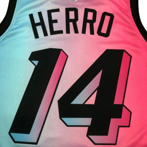 REGATA NBA MIAMI HEAT CITY EDITION 20/21 TYLER HERRO ROSA E AZUL
