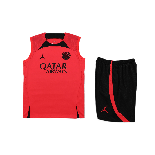 CONJUNTO TREINO PSG REGATA+SHORT - VERMELHO 2022/23