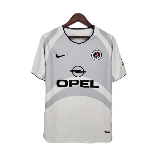 CAMISA PSG RETRÔ 2001/2002 BRANCA E CINZA