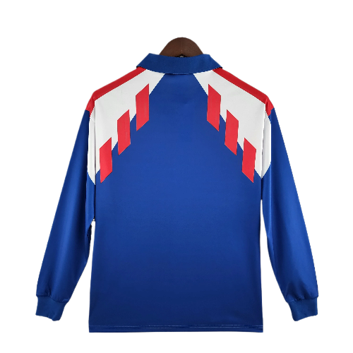 CAMISA MANGA LONGA RETRO FRANÇA 1988/89 - AZUL
