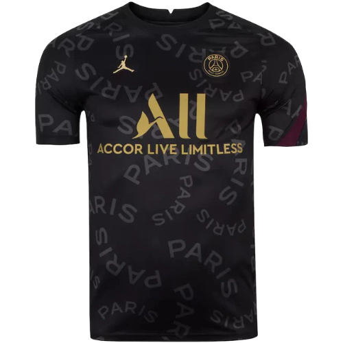 CAMISA PRÉ-JOGO PSG 2020/21 - PRETO E DOURADO