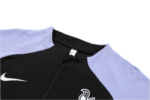 CONJUNTO TREINO TOTTENHAM JAQUETA+CALÇA - PRETO/ROXO 2023/24