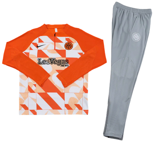 CONJUNTO TREINO INTER DE MILÃO JAQUETA+CALÇA - LARANJA 2023/24