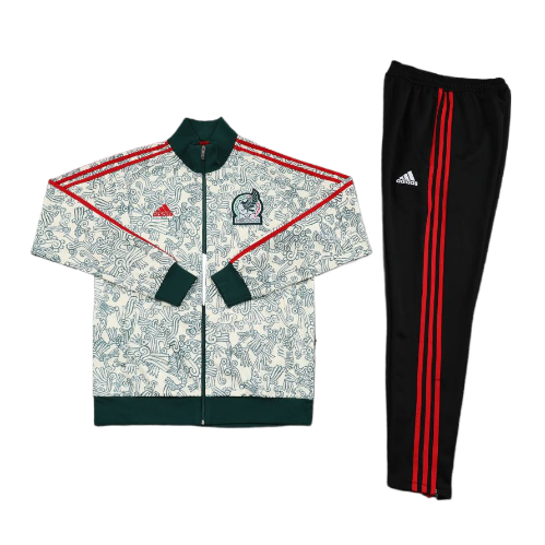 CONJUNTO TREINO MÉXICO JAQUETA+CALÇA - BRANCO MILITAR 2022/23