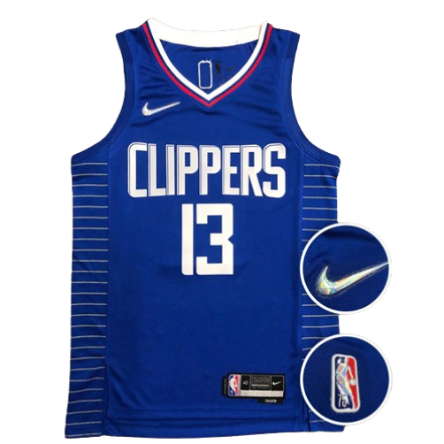 REGATA NBA LOS ANGELES CLIPPERS ICON EDIÇÃO 75 ANOS PAUL GEORGE AZUL