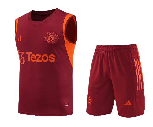 CONJUNTO TREINO MANCHESTER UNITED REGATA+SHORT - VERMELHO 2023/24
