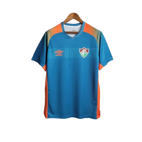 CAMISA FLUMINENSE PRÉ JOGO AZUL/LARANJA - 2023/24