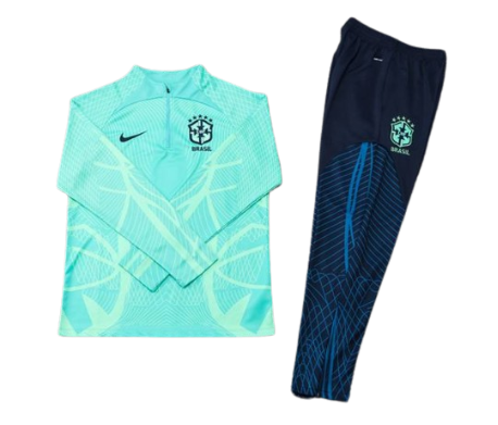 CONJUNTO TREINO BRASIL JAQUETA+CALÇA - AZUL CLARO 2023/24